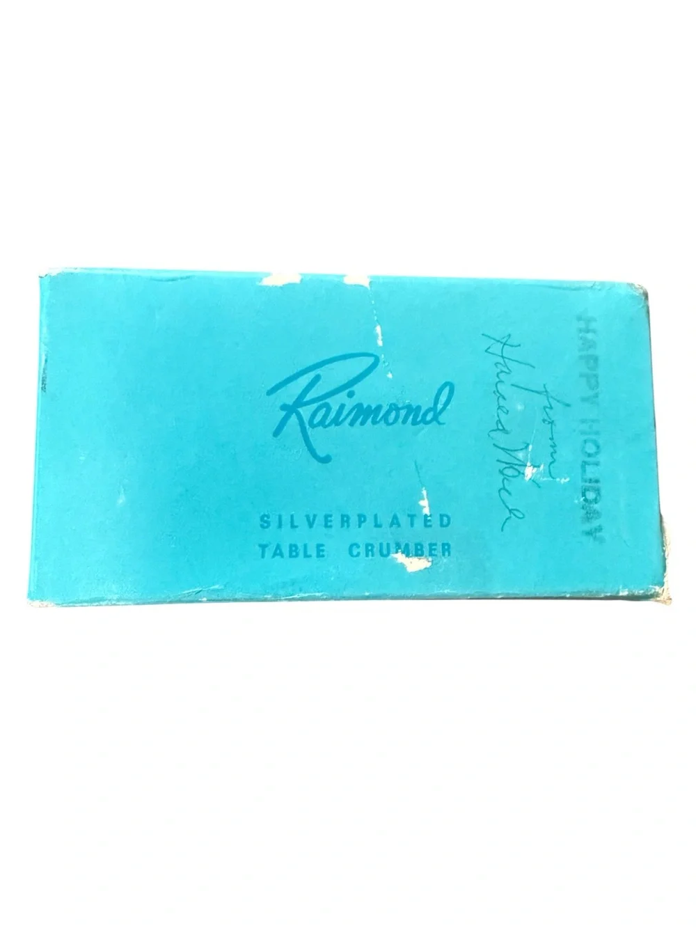 Vintage Raimond Silverplate Table Crumber Roller Brush Set NOS Boxed